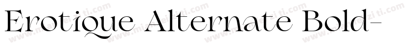 Erotique Alternate Bold字体转换